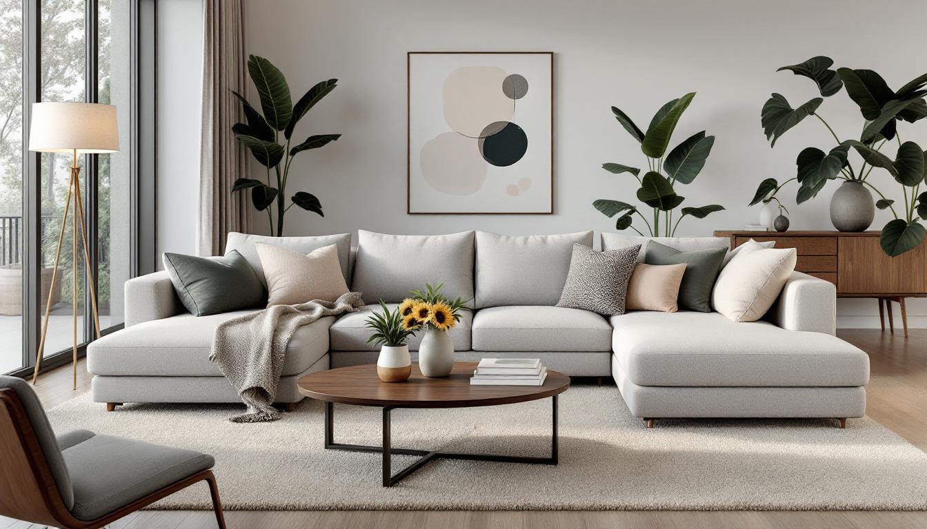découvrez des astuces de décoration pour sublimer votre salon avec un canapé d'angle convertible 5 places, alliant élégance, confort et fonctionnalité.