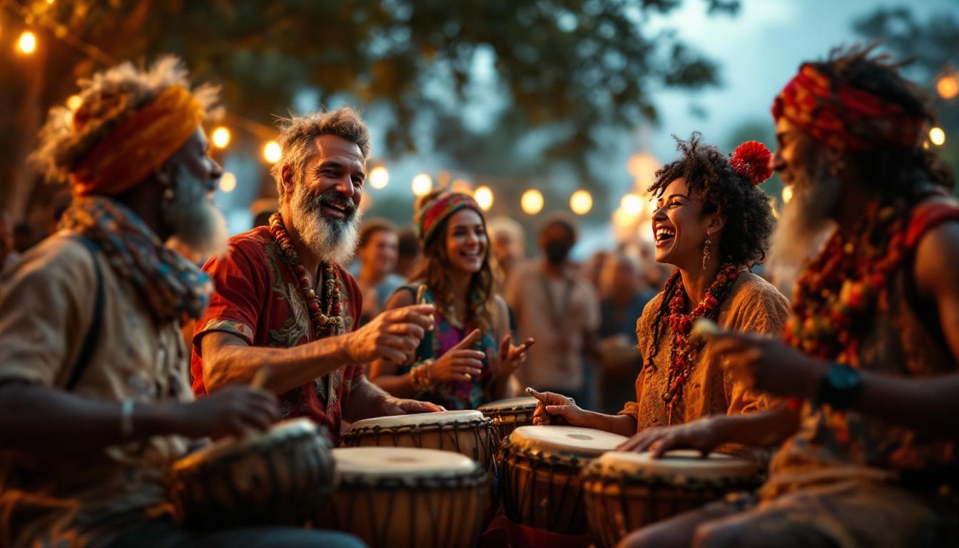plongez dans l'univers de la musique du monde festive et découvrez comment ses rythmes entraînants éveillent l'esprit de fête et apportent joie et énergie à chaque célébration.