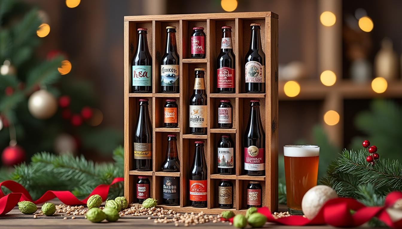 offrez à vos proches une expérience unique avec un calendrier de l'avent fait maison, conçu autour du thème de la bière. chaque jour, découvrez une délicieuse sélection de bières artisanales qui éveillera les papilles et créera des souvenirs inoubliables. idéal pour les amateurs de bière, ce cadeau original réjouira sans aucun doute vos amis et votre famille tout au long du mois de décembre.
