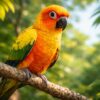 découvrez tout ce qu'il faut savoir sur la conure soleil, cet oiseau coloré et attachant, avec notre guide complet sur ses soins, son alimentation et son comportement.