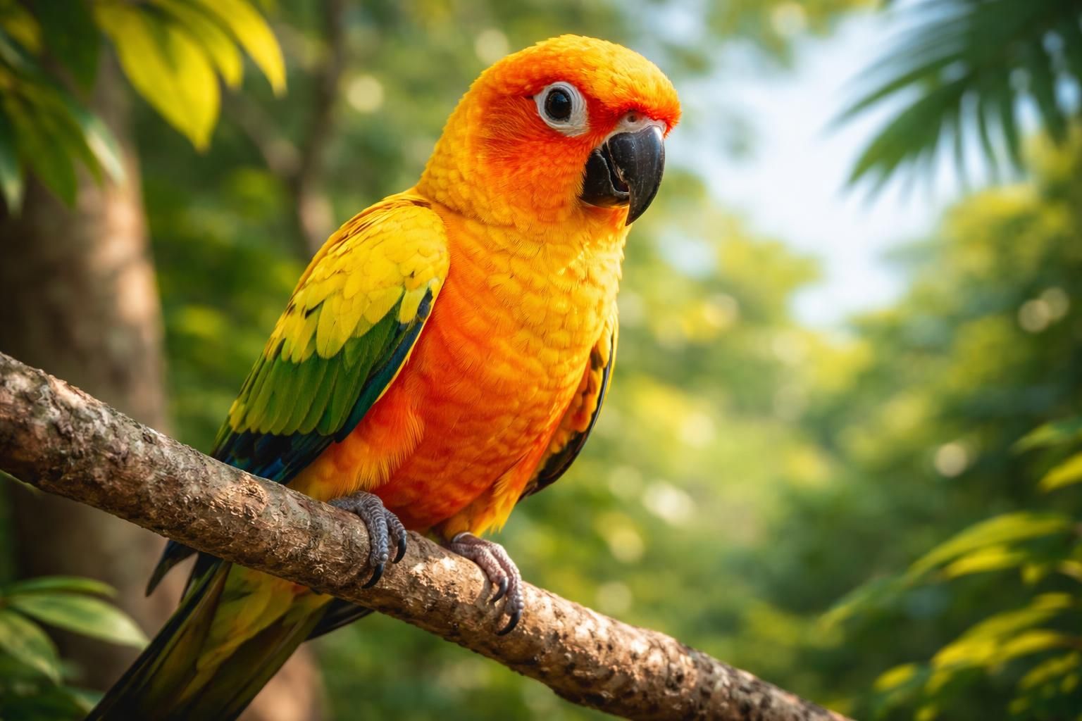 découvrez tout ce qu'il faut savoir sur la conure soleil, cet oiseau coloré et attachant, avec notre guide complet sur ses soins, son alimentation et son comportement.