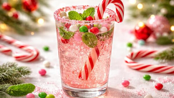 découvrez le cocktail bonbon candy cane spritzer, une boisson sucrée et pétillante qui émerveillera vos invités à chaque dégustation.