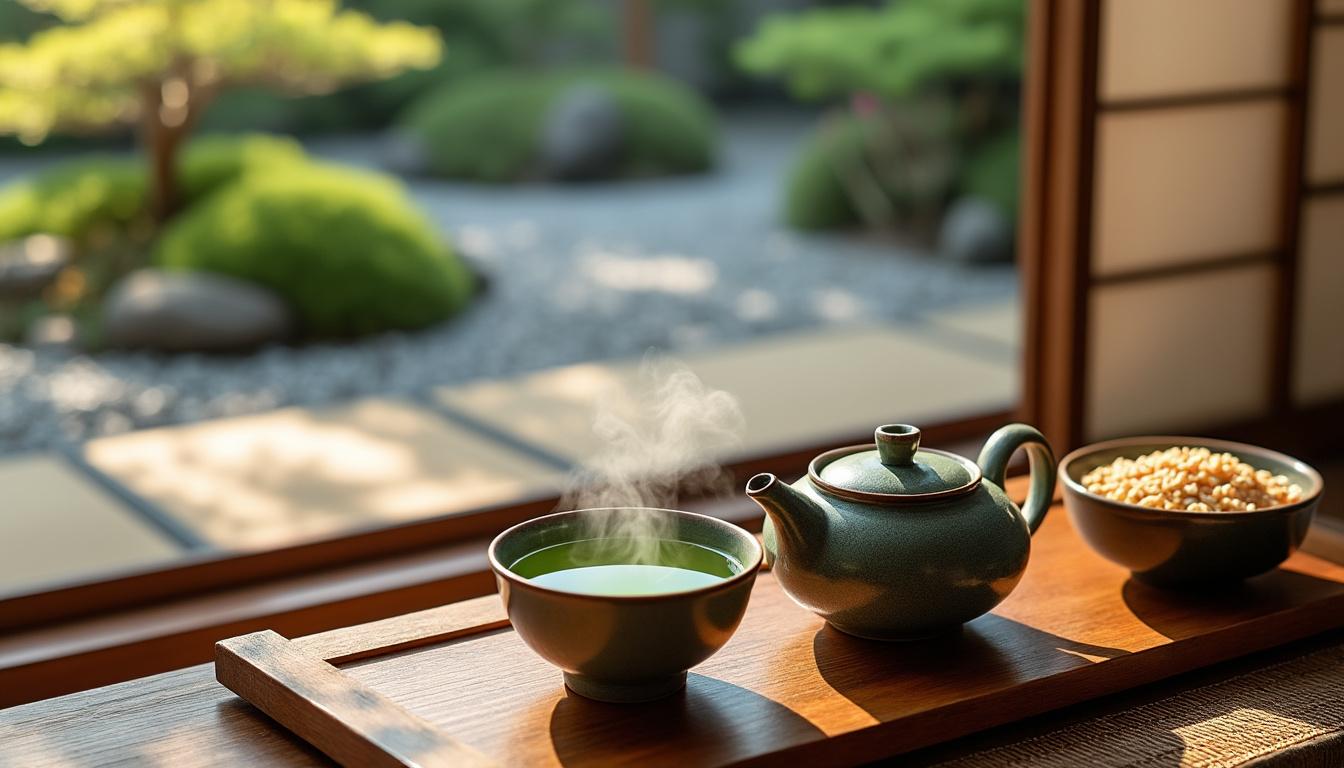découvrez le thé japonais au riz soufflé, une boisson délicieuse et réconfortante parfaite pour illuminer vos journées grises. savourez ses arômes uniques et profitez de ses bienfaits énergisants qui rehausseront votre moral et votre bien-être.