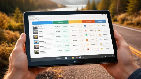découvrez notre tableau pratique pour suivre les étapes et les dépenses de votre road trip, optimisé pour une utilisation facile sur tablette windows.