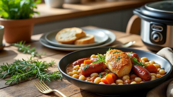 découvrez notre recette de cassoulet express au cookeo, une préparation rapide et simple qui ravira vos papilles. savourez ce plat traditionnel français revisité pour un repas convivial en un rien de temps.
