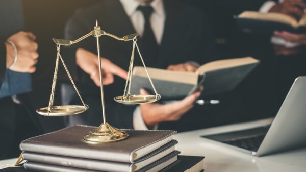 Business lawyer team. Working together of lawyer in the meeting.