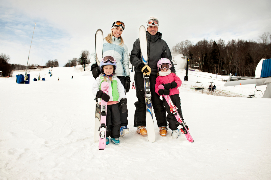 voyage de ski en famille